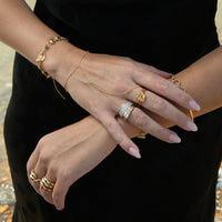 cz baguette ring - seolgold