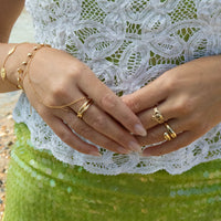 Gold - Hand Chain - Ring Bracelet - seolgold