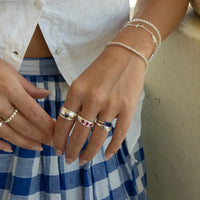 silver sapphire ring - seolgold