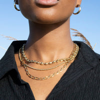 beaded necklace - seol gold