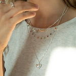 silver rainbow necklace - seolgold