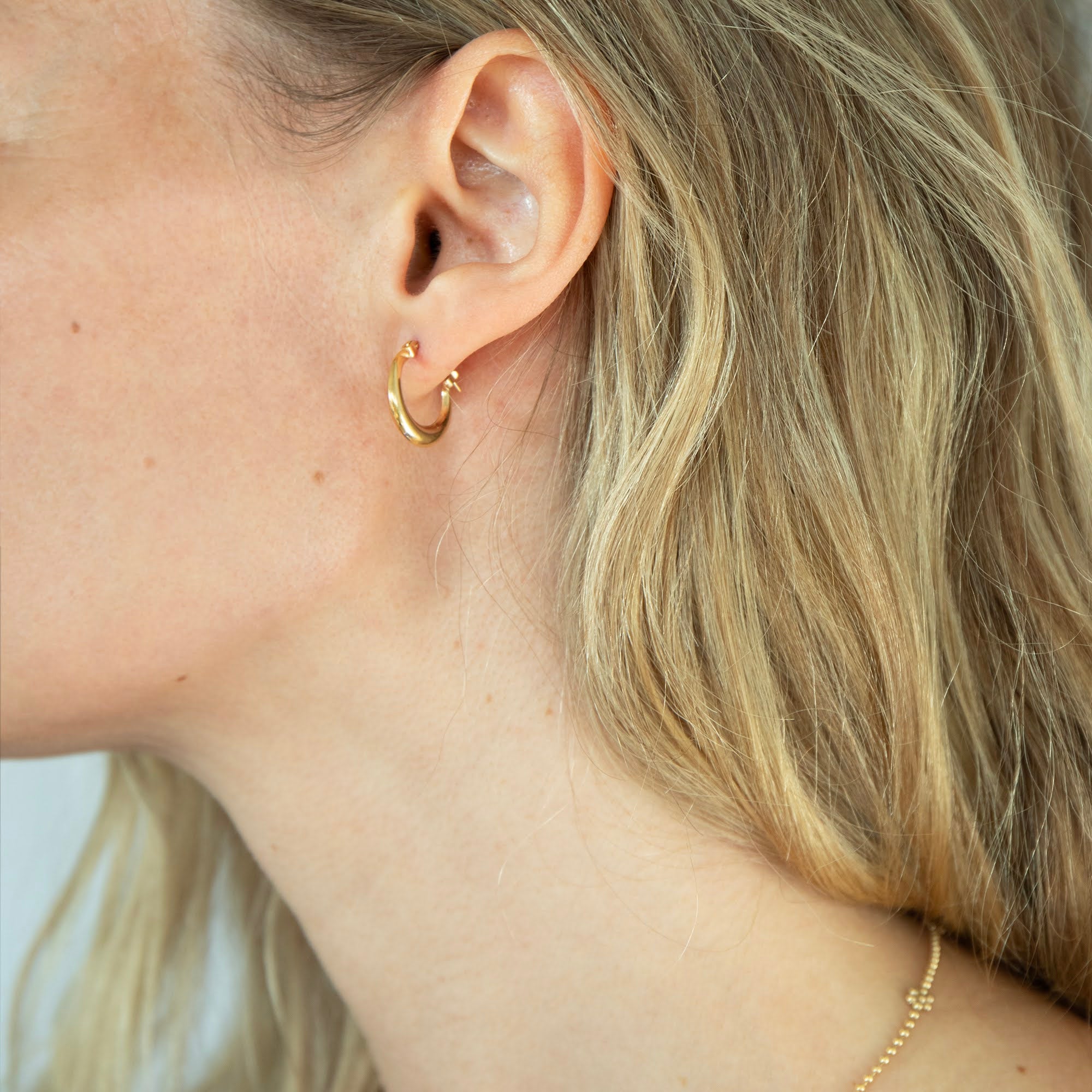 Ac Vermoil 18ct Gold Vermeil Curved Creole Hoops
