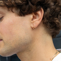 thin gold gents hoop - seolgold