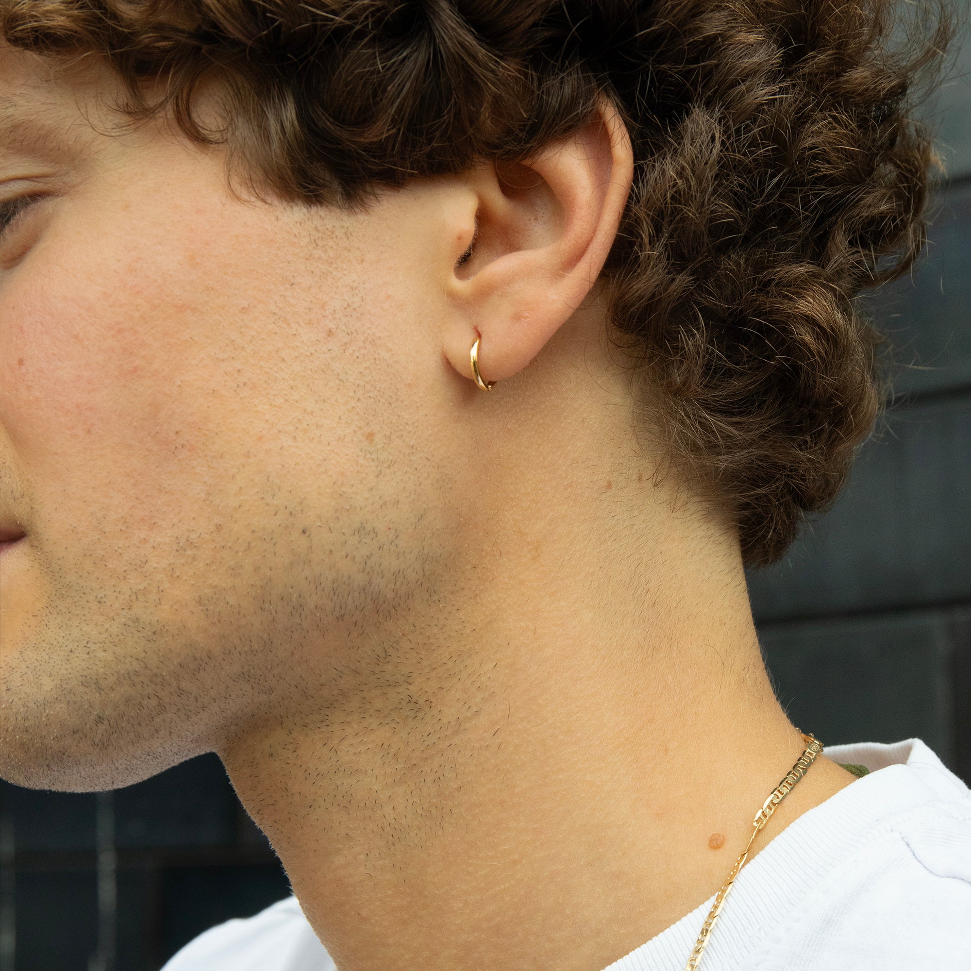 small mens gold hoop - seolgold