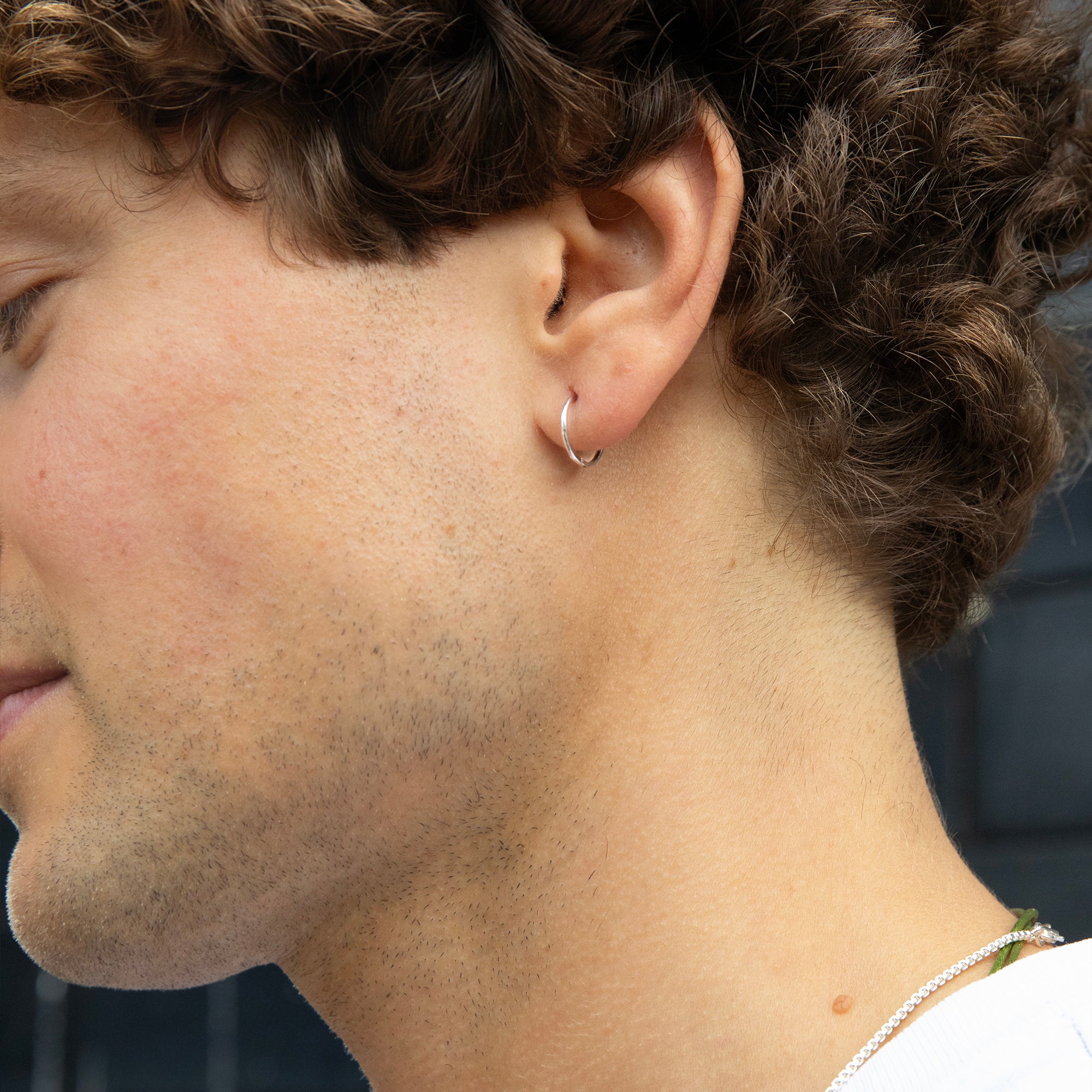 silver hoop earrings - seolgold