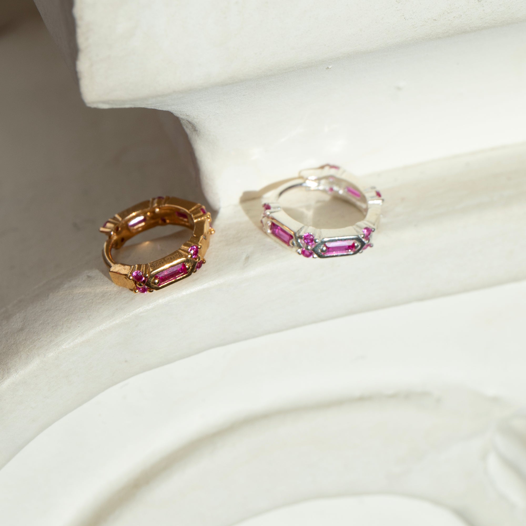 silver Ruby-hoop-creole - seol gold