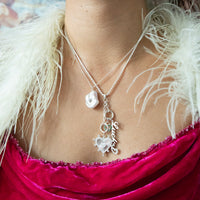 Sterling Silver Baroque Pearl Star Pendant - seolgold