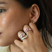 pink silver ring - seolgold