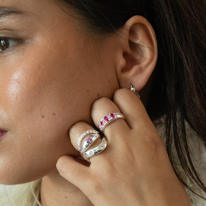 pink silver ring - seolgold