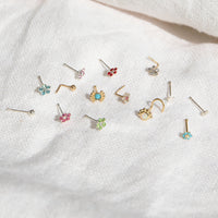 tiny - silver nose stud - seolgold