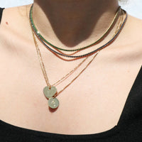sapphire tennis necklace - seolgold