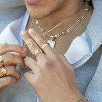 mens gold figaro chain - seolgold