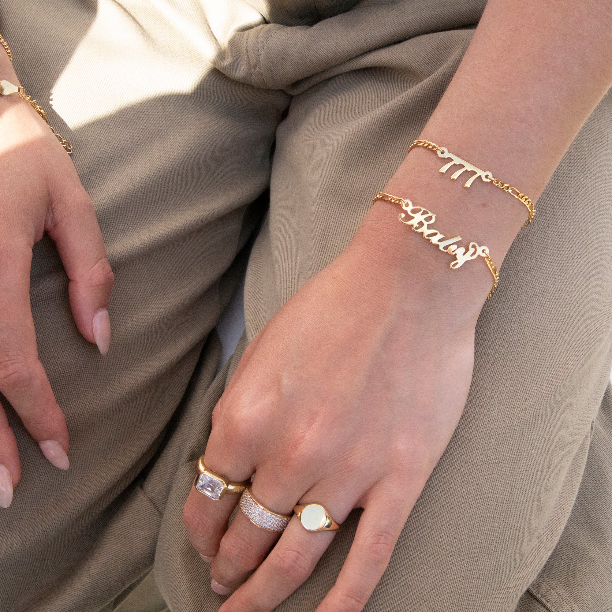 gold nameplate bracelet - seol gold