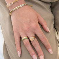 chunky gold signet ring - seolgold