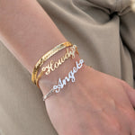 gold name bracelet - seolgold