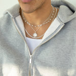 mens silver chain - seolgold