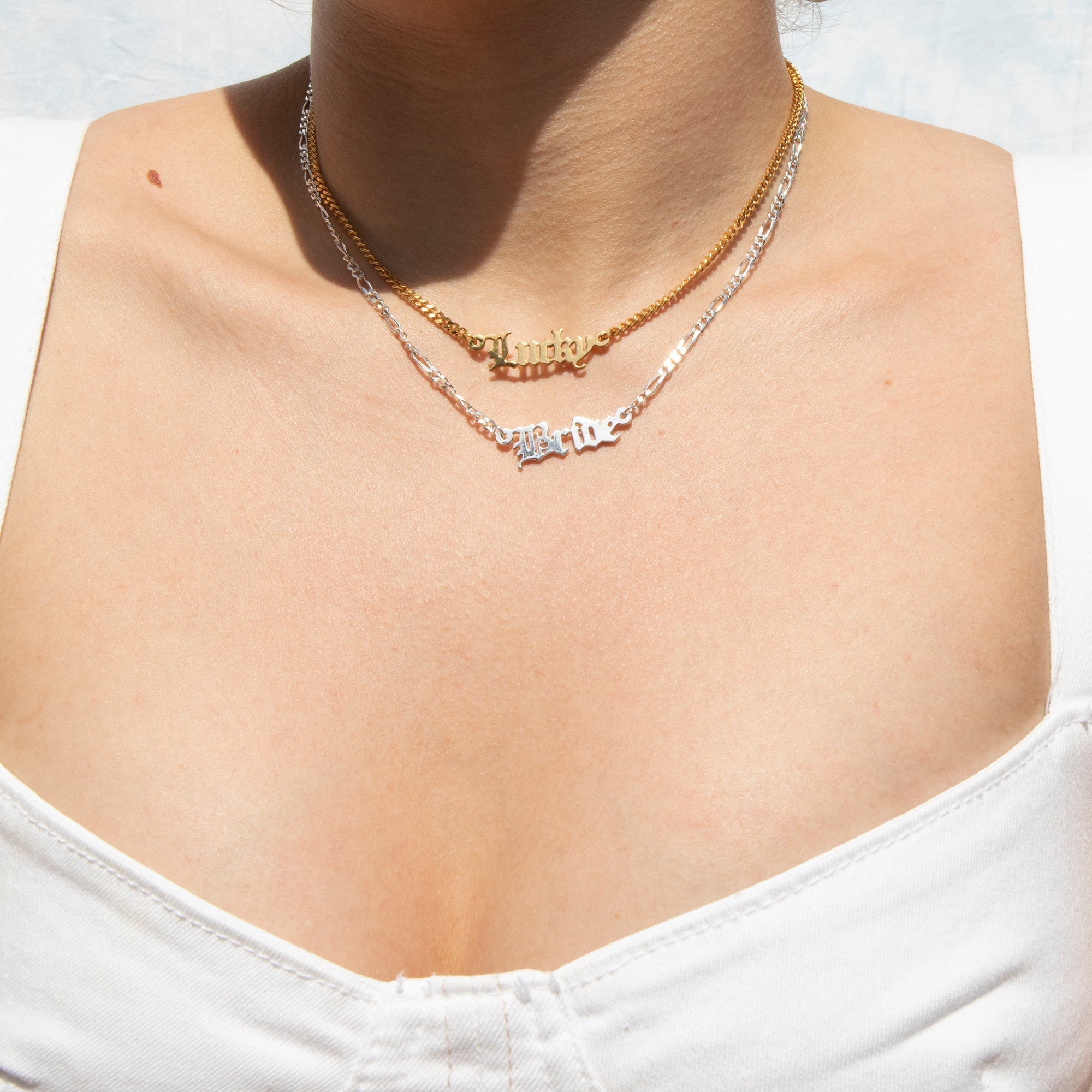 figaro name necklace  - seol gold