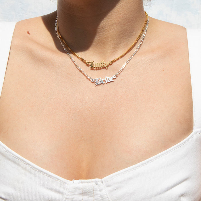 figaro name necklace  - seol gold