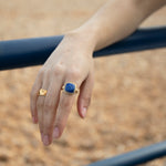 lapis lazuli ring - seol gold
