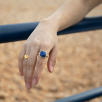 gold lapis lazuli ring - seol gold