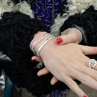 pink heart tennis bracelet - seolgold