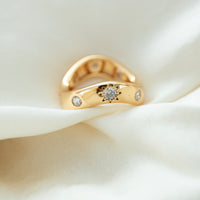 gold wavy ring - seolgold