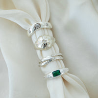 silver starry cz ring - seolgold