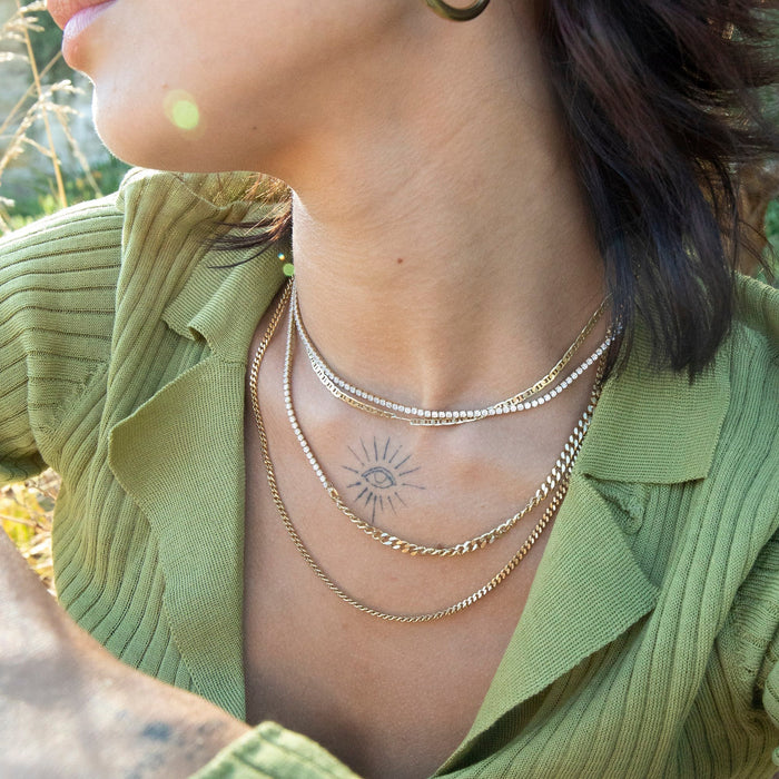 curb tennis chain - seol gold