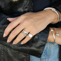 pave signet ring - seolgold