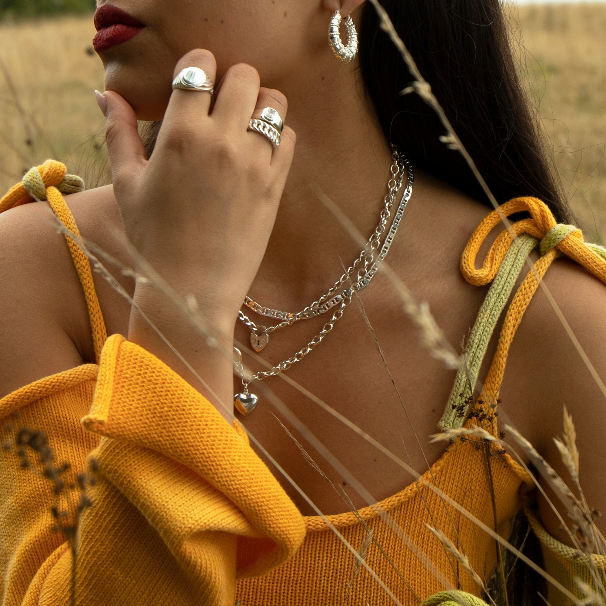 Seol Golds - Rolo Heart T-Bar Necklace