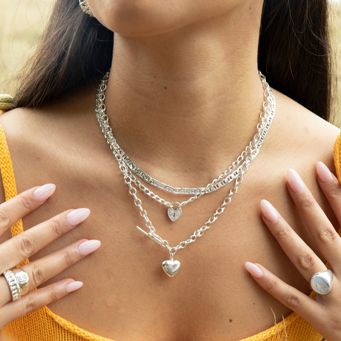 Seol Golds - Rolo Heart T-Bar Necklace