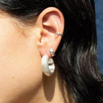 Sterling Silver Pyramid Cuff Earring