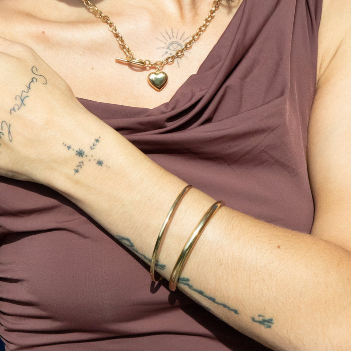 Seol Golds - Rolo Heart T-Bar Necklace