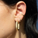 18ct Gold Vermeil Pyramid Cuff Earring