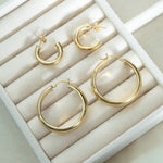 seol gold - Chunky Rounded Creole Hoops