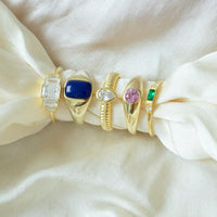 gold Lapis Lazuli Ring - seolgold
