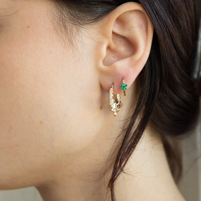 gold tradtional victorian style hoop earrings - seolgold