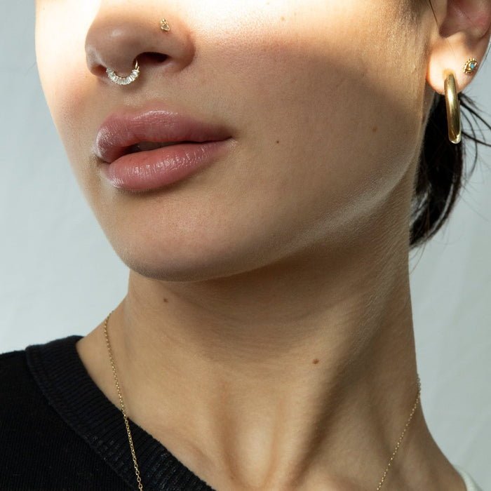 9ct Solid Gold Clicker Hoop - seolgold