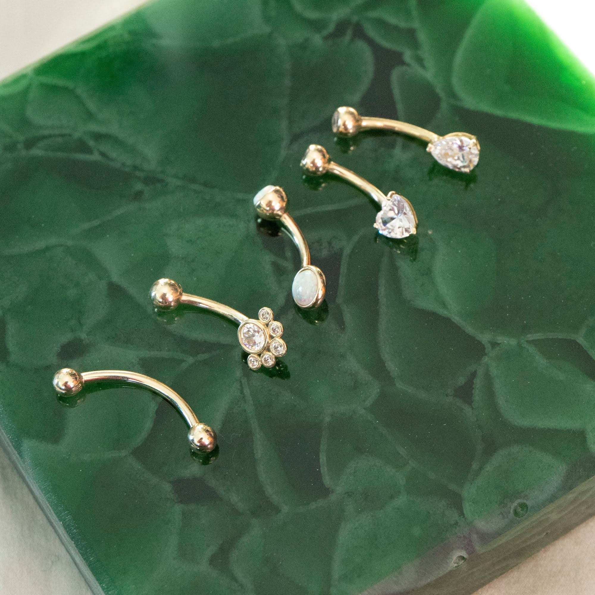 9ct Solid Gold Barbell Stud - seolgold
