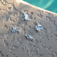 silver - palm tree -hibiscus charm - scorpian - seolgold