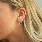 Turquoise Hoops - seol gold 