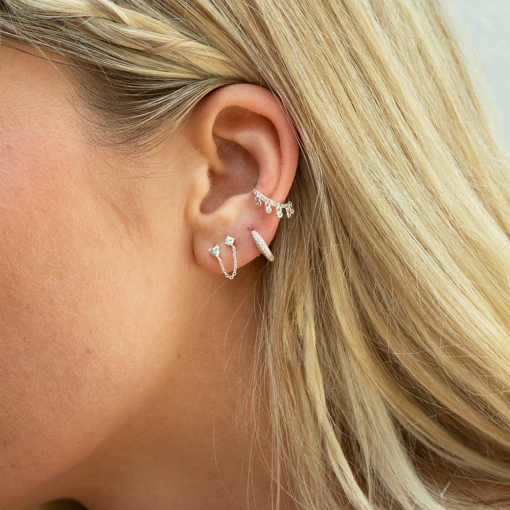 silver heart earring - seolgold