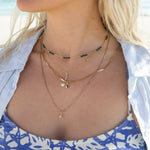 malachite stone necklace - seol gold