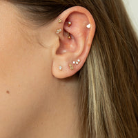 solid gold dainty ear - ear party - earspo - seolgold