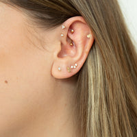 solid gold dainty ear - ear party - earspo - seolgold