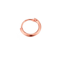 tiny rose gold hoops - seolgold