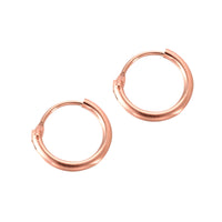 9ct rose gold hoops - seolgold