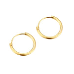 9ct yellow gold hoops - seol-gold