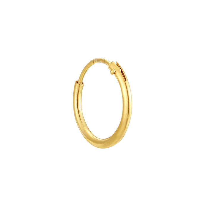 mens plain gold hoop - seolgold