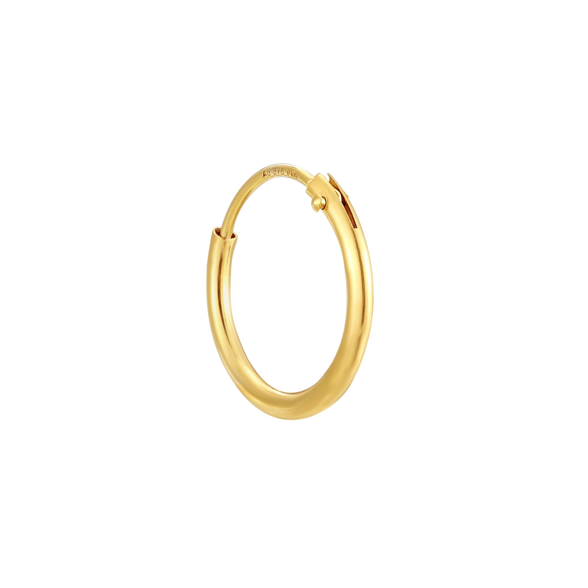 mens plain gold hoop - seolgold